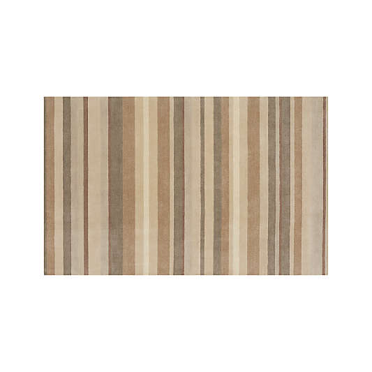 Barnett Natural Stripe Wool Rug 5'x8'