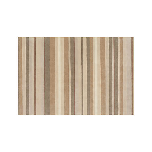 Barnett Natural Stripe Wool Rug 6'x9'