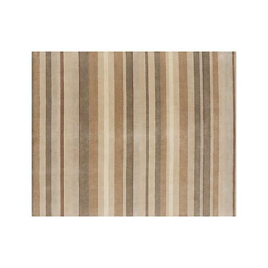 Barnett Natural Stripe Wool Rug 8'x10'