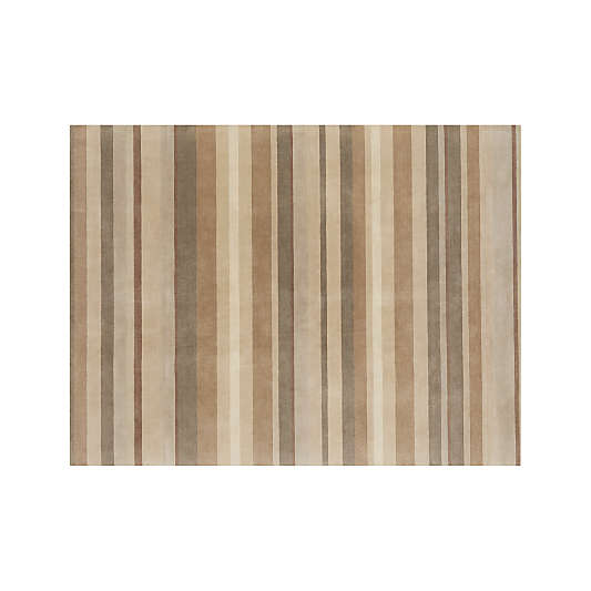 Barnett Natural Stripe Wool Rug 9'x12'