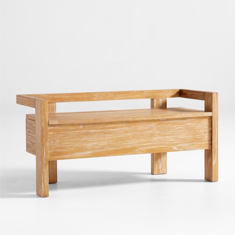 Baro Wood Entryway Storage Bench - image 2 of 7