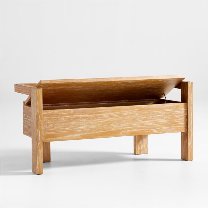 Baro Wood Entryway Storage Bench - image 3 of 7