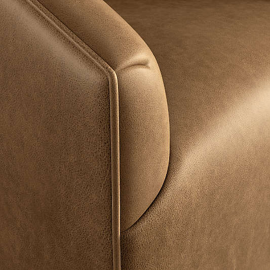Baron Leather Swivel Accent Chair