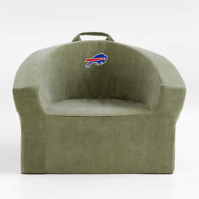 NFL Buffalo Bills Large Cyprus Green Organic Cotton Kids Lounge Barrel Chair
