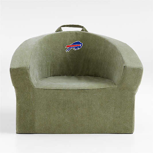 NFL Buffalo Bills Large Cyprus Green Organic Cotton Kids Lounge Barrel Chair
