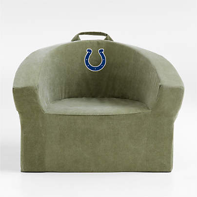 NFL Indianapolis Colts Large Cyprus Green Organic Cotton Kids Lounge Barrel Chair