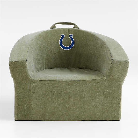 NFL Indianapolis Colts Large Cyprus Green Organic Cotton Kids Lounge Barrel Chair