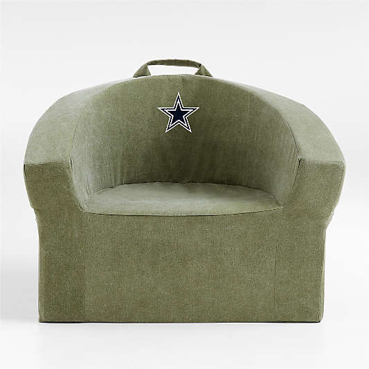 NFL Dallas Cowboys Large Cyprus Green Organic Cotton Kids Lounge Barrel Chair