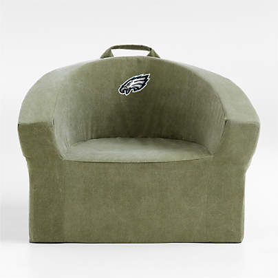 NFL Philadelphia Eagles Large Cyprus Green Organic Cotton Kids Lounge Barrel Chair