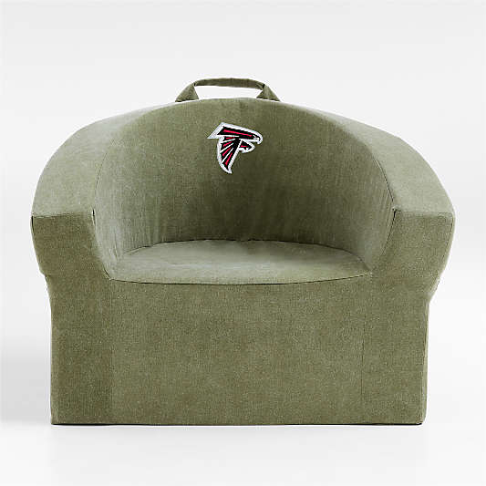 NFL Atlanta Falcons Large Cyprus Green Organic Cotton Kids Lounge Barrel Chair
