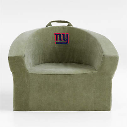 NFL New York Giants Large Cyprus Green Organic Cotton Kids Lounge Barrel Chair