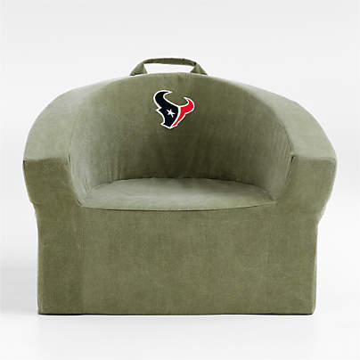 NFL Houston Texans Large Cyprus Green Organic Cotton Kids Lounge Barrel Chair