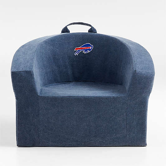 NFL Buffalo Bills Large Deep Indigo Organic Cotton Kids Lounge Barrel Chair