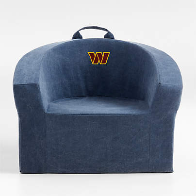 NFL Washington Commanders Large Deep Indigo Organic Cotton Kids Lounge Barrel Chair