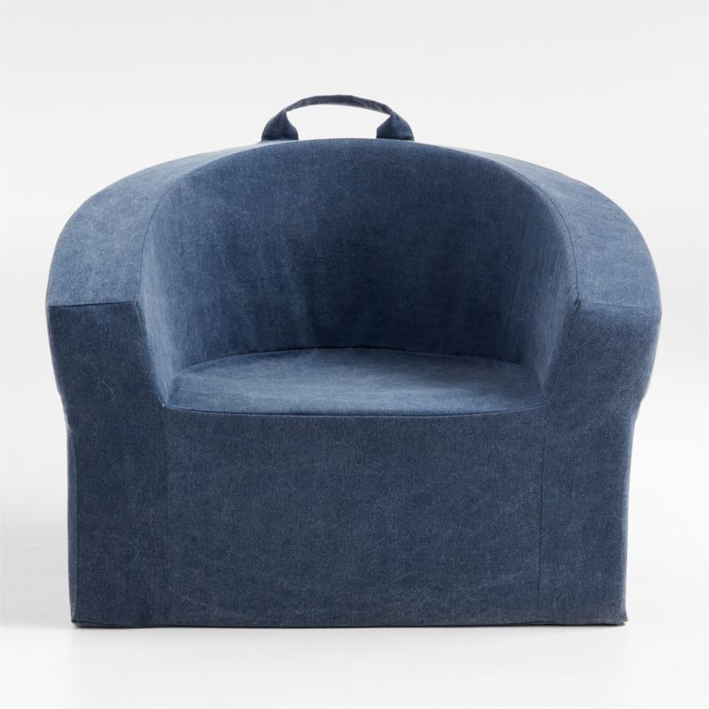 Large Dark Indigo Kids Lounge Barrel Chair Cover