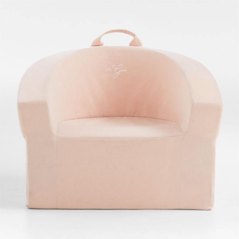 Large Elegant Pink Kids Lounge Barrel Chair Cover