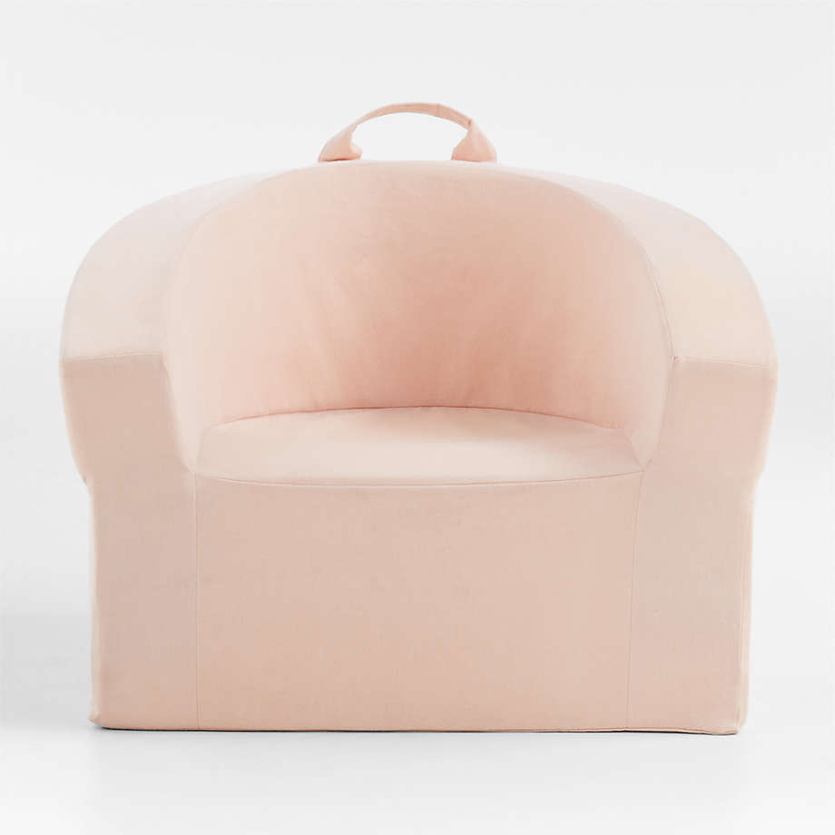 Pink velvet kids discount chair