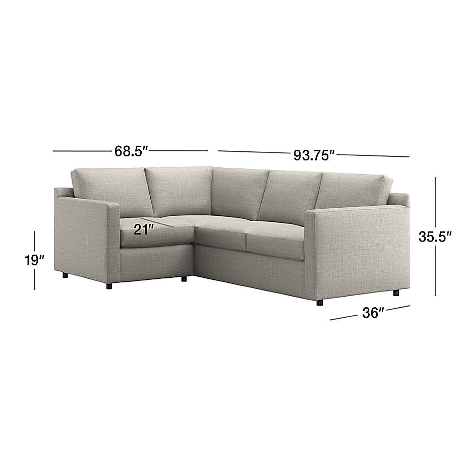 Crate and online barrel barrett sectional