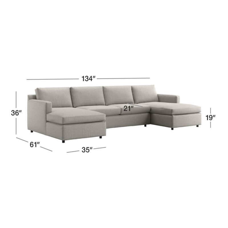 Barrett II 3-Piece Sectional Sofa + Reviews | Crate & Barrel