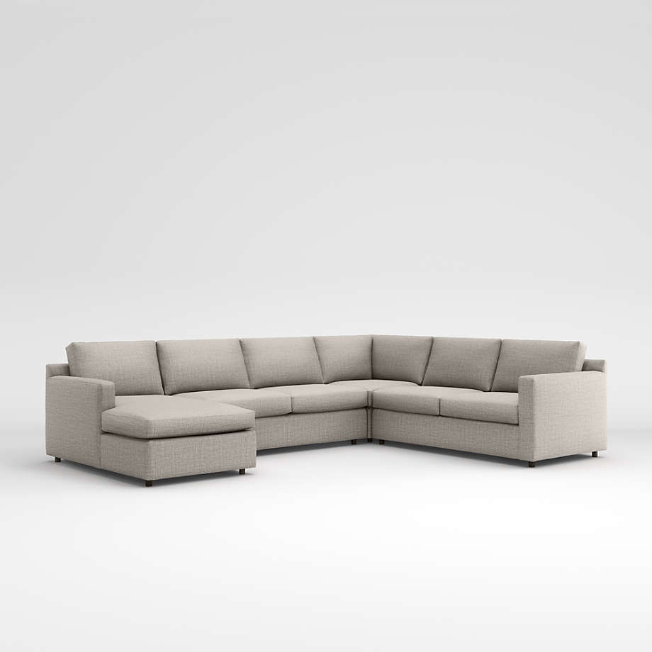 Barrett II 4Piece Left Arm Chaise Sectional Sofa + Reviews Crate