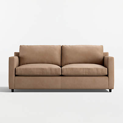 Barrett II 78.25" Leather Track Arm Queen Sleeper Sofa
