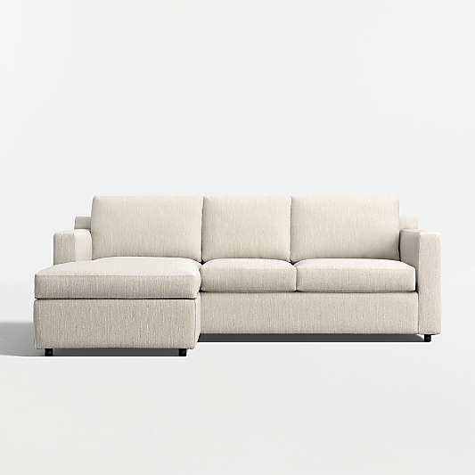 Barrett II 91" Reversible Storage Chaise Lounge Queen Sleeper Sectional Sofa
