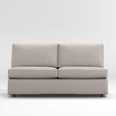 Barrett II Armless Loveseat Reviews Crate Barrel