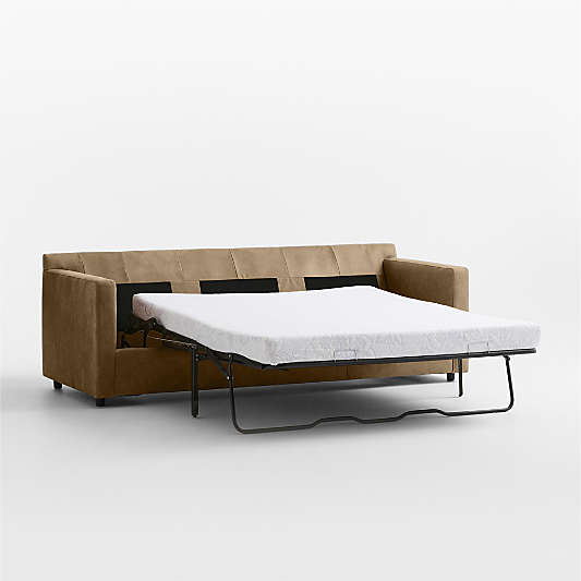 Barrett II 91" Leather Left-Arm Lounger Sleeper Sectional Sofa