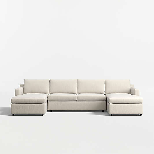 Barrett II 3-Piece U-Shaped Sectional Sofa with Double Chaise Lounge