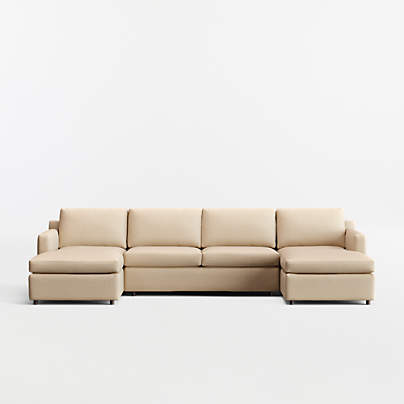 Barrett II 3-Piece U-Shaped Sectional Sofa with Double Chaise Lounge