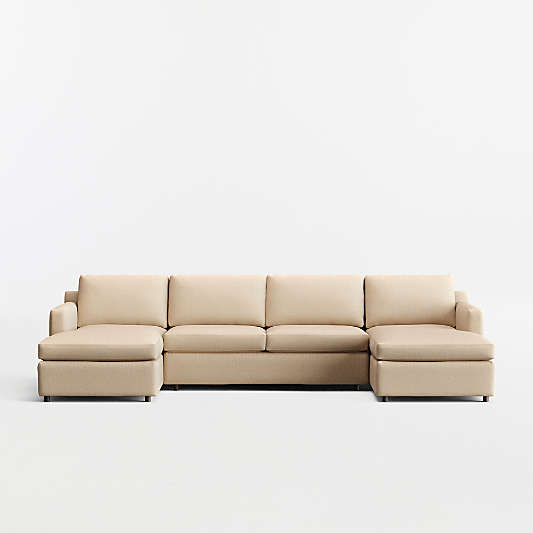 Barrett II 3-Piece U-Shaped Sectional Sofa with Double Chaise Lounge