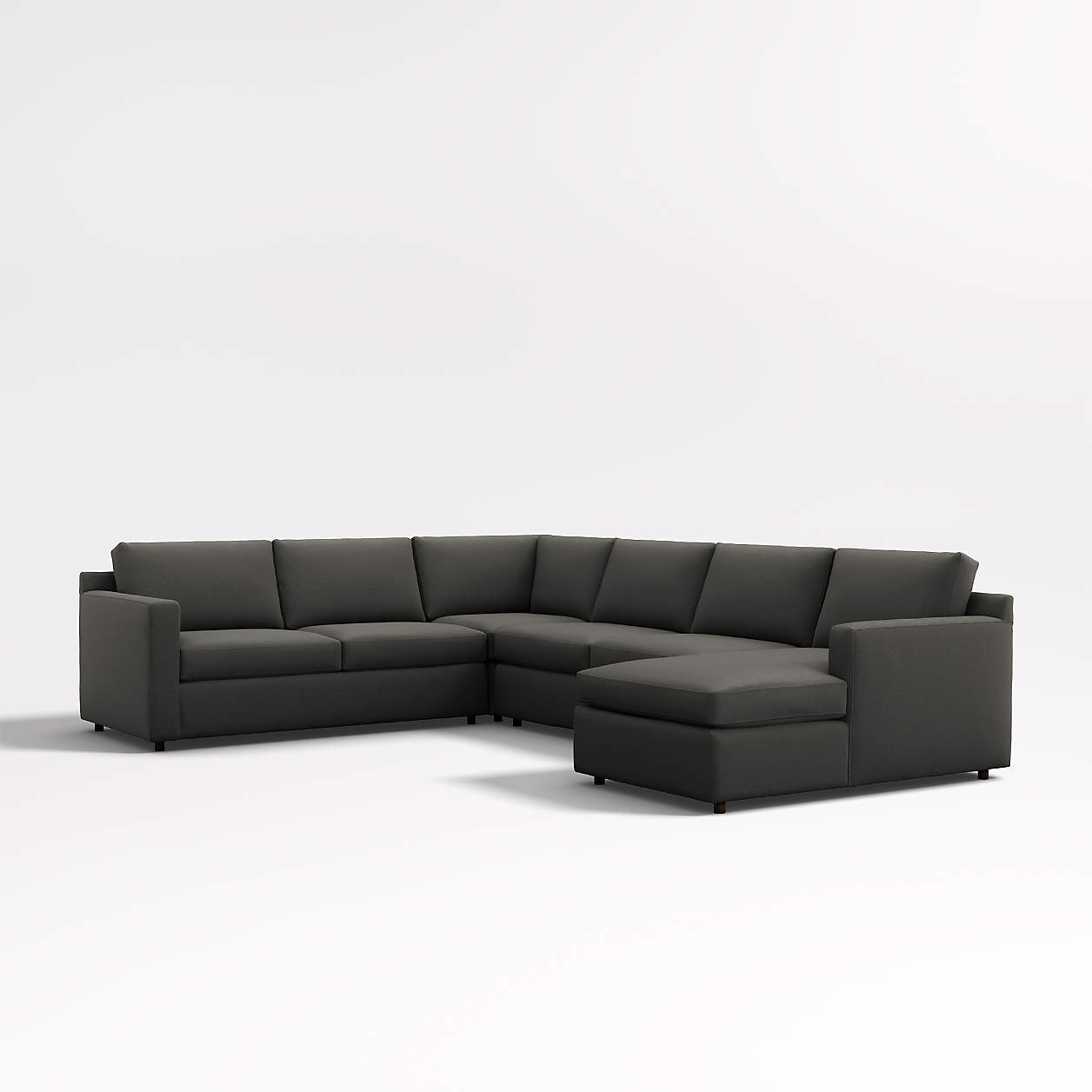 Barrett II 4Piece Right Arm Chaise Sectional Crate & Barrel