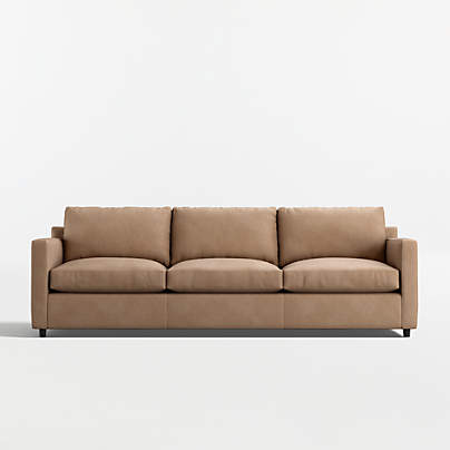 Barrett II 104" Leather Track Arm Grande Sofa