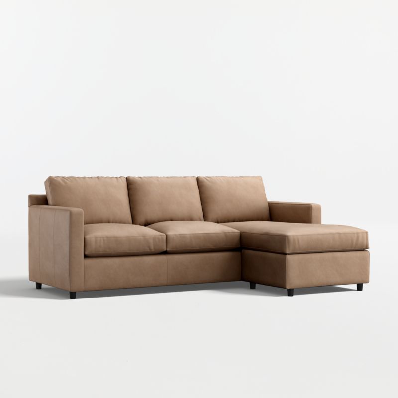 Barrett II 91" Leather Right-Arm Storage Chaise Lounge Queen Sleeper Sectional Sofa - image 5 of 12