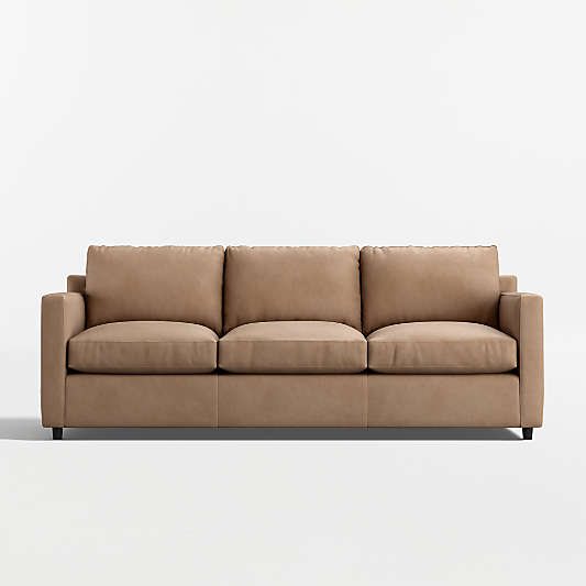 Barrett II 91" Leather Track Arm Queen Sleeper Sofa