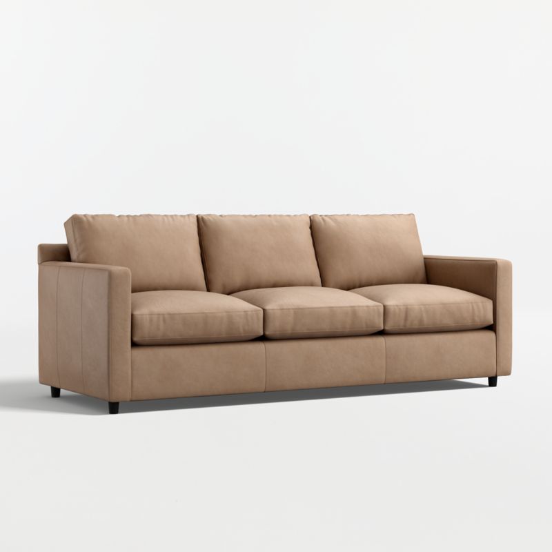 Barrett II 91" Leather Track Arm Sofa - image 13 of 17