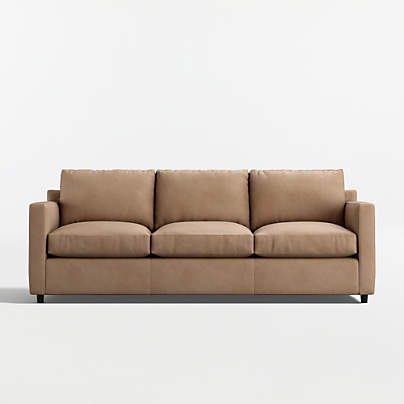 Barrett II 91" Leather Track Arm Sofa
