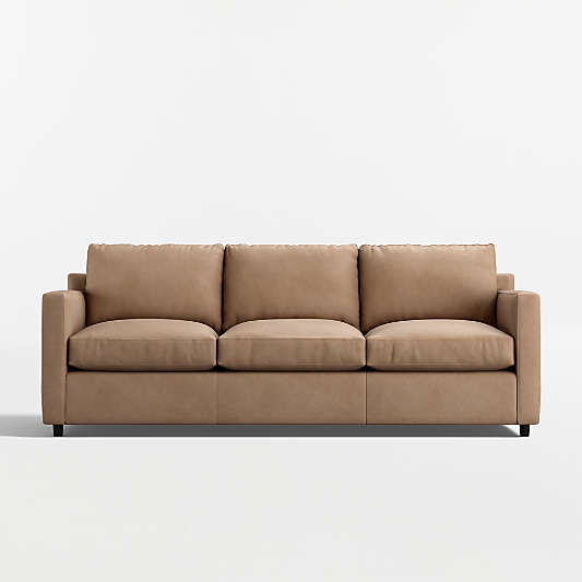 Barrett II Leather Track Arm Sofa (71"-104")