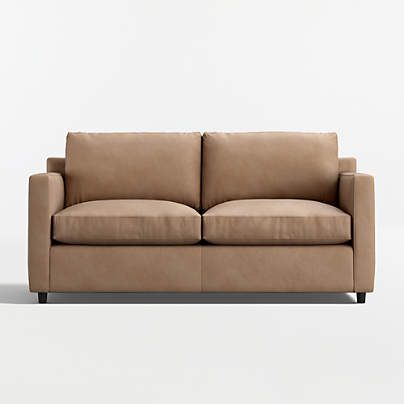 Barrett II 71" Leather Track Arm Apartment Sofa
