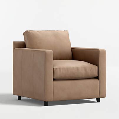 Barrett II 35.5" Leather Track Arm Chair