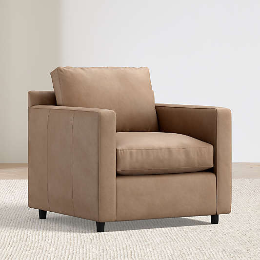 Barrett II 35.5" Leather Track Arm Chair