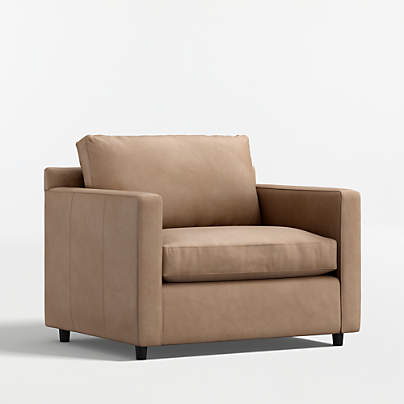 Barrett II 43.5" Leather Track Arm Chair and a Half