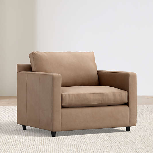 Barrett II 43.5" Leather Track Arm Chair and a Half
