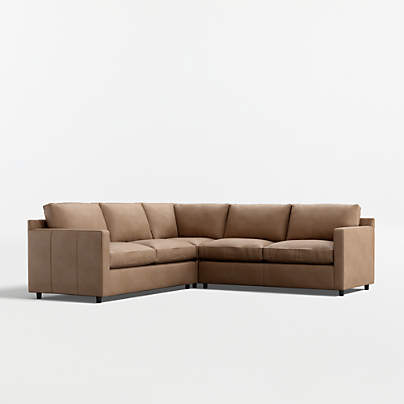 Barrett II 3-Piece Leather L-Shaped Sectional Sofa