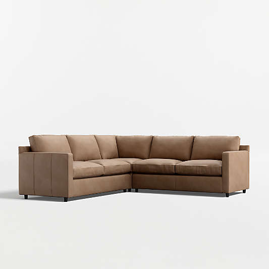 Barrett II 3-Piece Leather L-Shaped Sectional Sofa