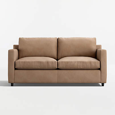 Barrett II 71" Leather Track Arm Full Sleeper Sofa