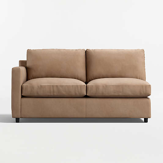 Barrett II Leather Left-Arm Apartment Sofa Sectional Piece