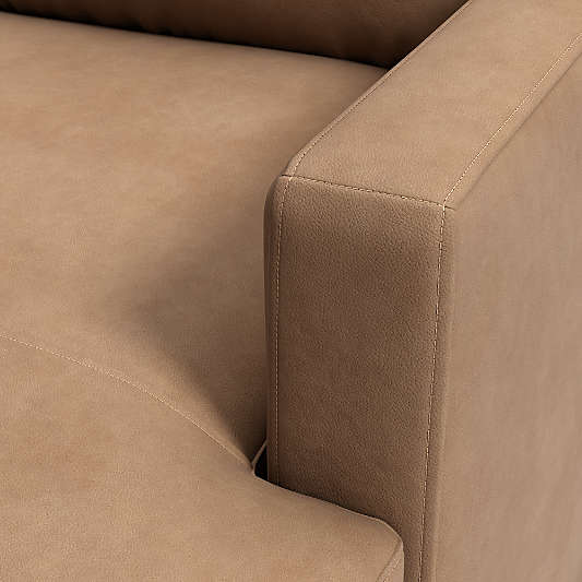 Barrett II Leather Right-Arm Chaise Lounge Sectional Piece