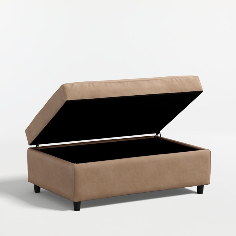 Barrett II 44.5" Leather Storage Ottoman - image 3 of 6