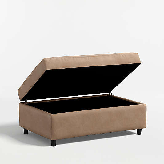 Barrett II 44.5" Leather Storage Ottoman